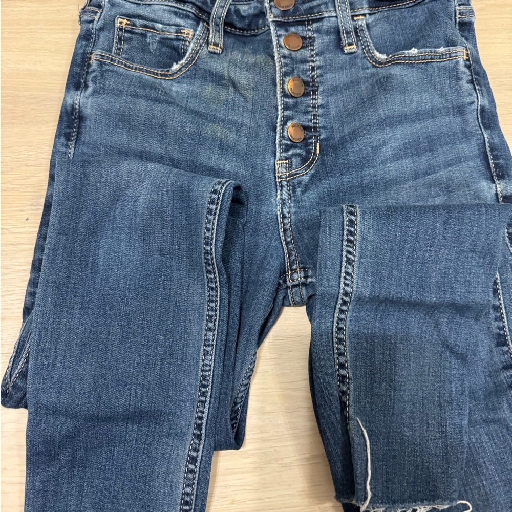 High-Waisted Blue Denim Jeans